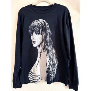 Taylor Swift Eras Tour Official Merch Blue Long Sleeve Tee Medium Tshirt